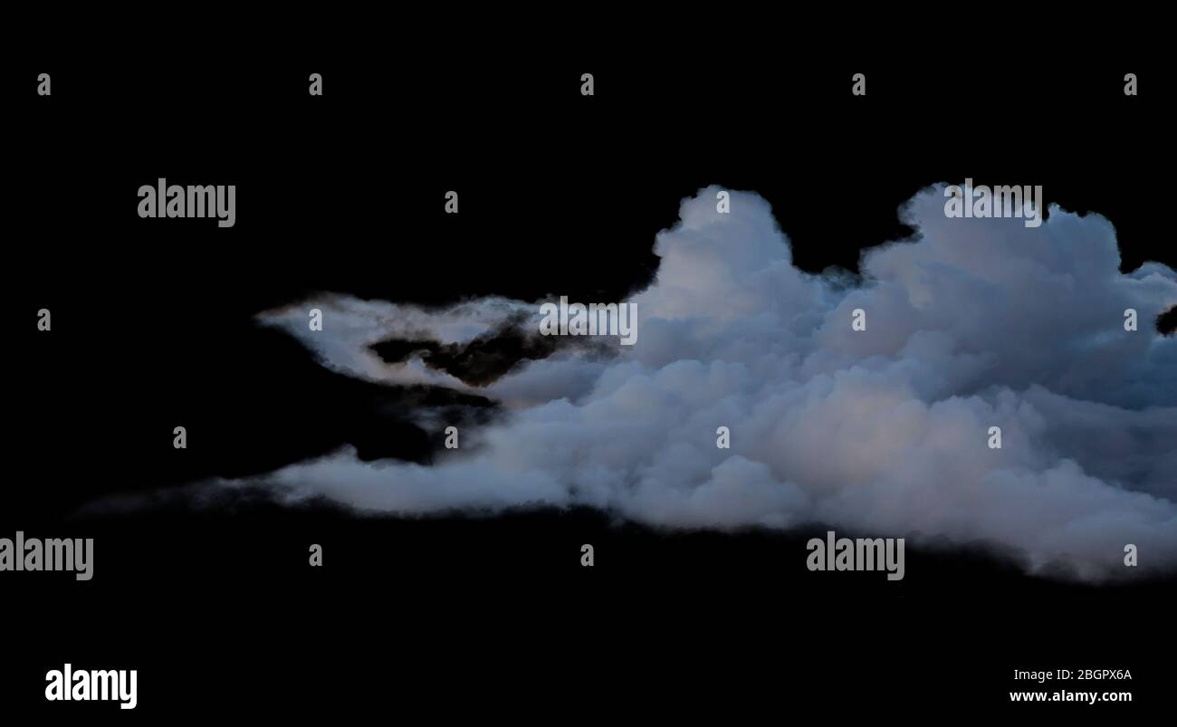 Luftaufnahme der dunklen dramatischen Wolkenlandschaft Stockfoto