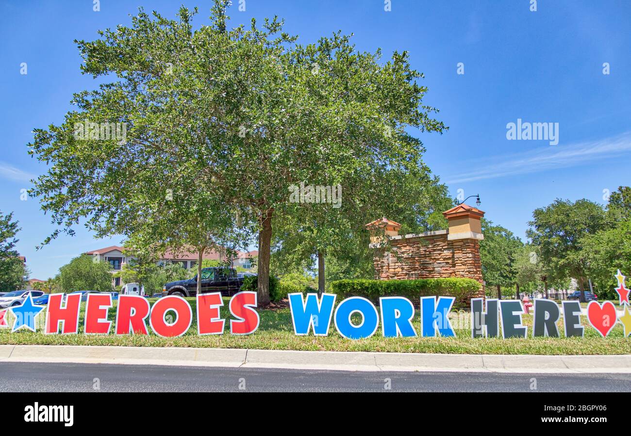 Corona Virus Work Heroes Stockfoto
