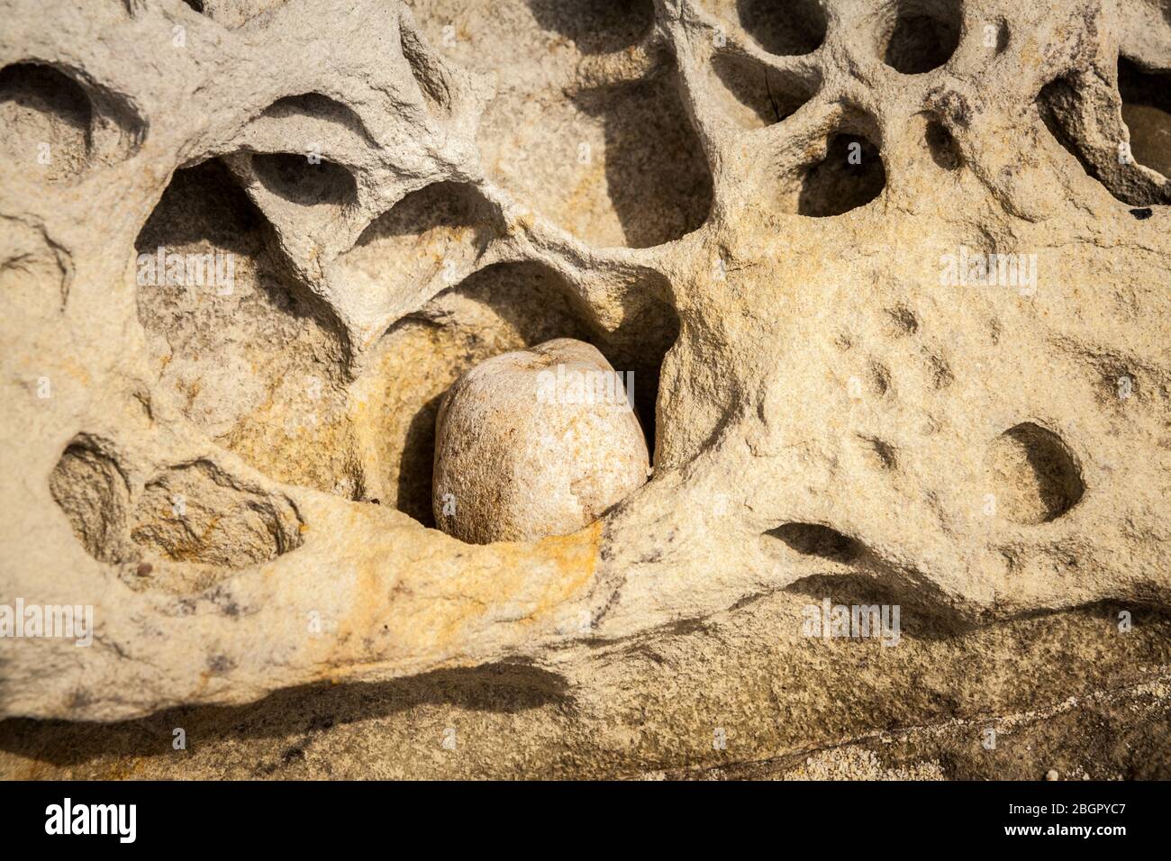 Weathered Rock, Elgol, Isle of Skye, Schottland Stockfoto