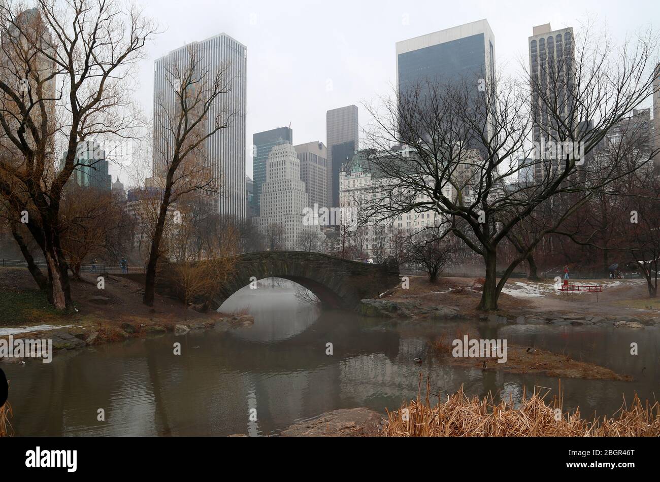Usa. New York City. Central Park. See. Stockfoto