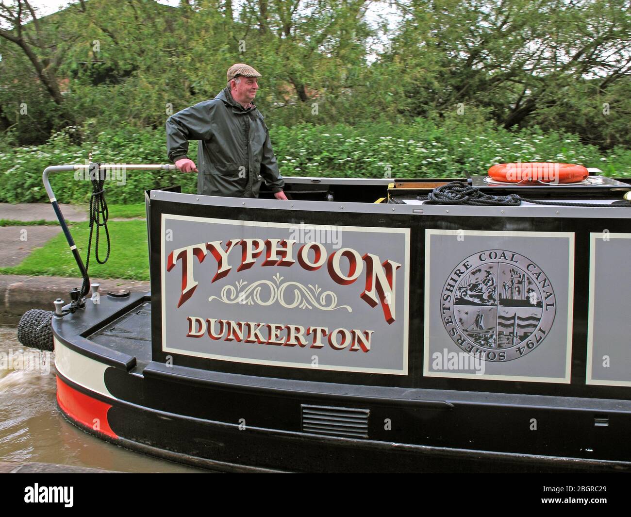 Typhoon Dunkerton Somersetshire Coal Canal 1794, Waterway Canal Boat, Narrowboat, England, Großbritannien, Großbritannien Stockfoto