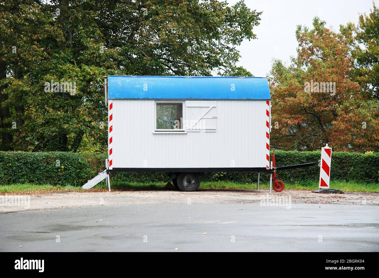 Alte Bauarbeiter-Anhänger in Kronach, Deutschland Stockfoto