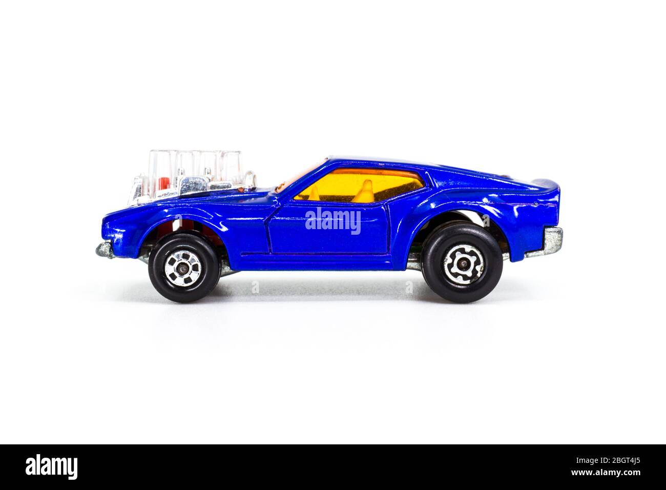 Lesney Products Matchbox Modell Spielzeug Auto 1-75 Serie Nr. 10 Ford Mustang Piston Popper Stockfoto