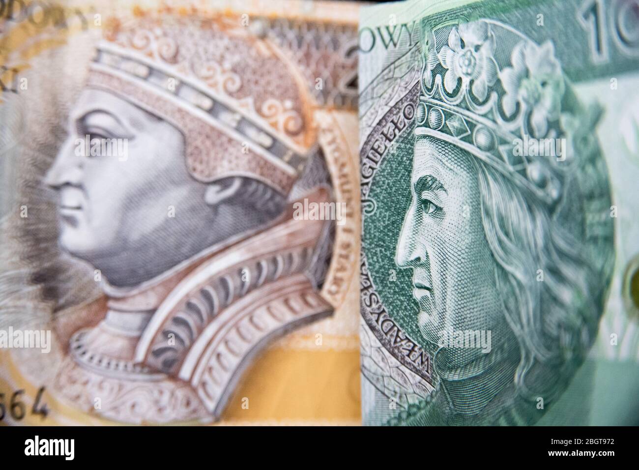 Der polnische Zlotychbrief 100 mit dem polnischen König Wladyslaw Jagiello und der polnische Zlotychbrief 200 mit dem polnischen König Zygmunt Stary © Wojciech Strozyk / Alamy Stock P. Stockfoto Der polnische Zlotychbrief 100 mit dem polnischen König Wladyslaw Jagiello und der polnische Zlotychbrief 200 mit dem polnischen König Zygmunt Stary © Wojciech Strozyk / Alamy Stock P. Stockfoto