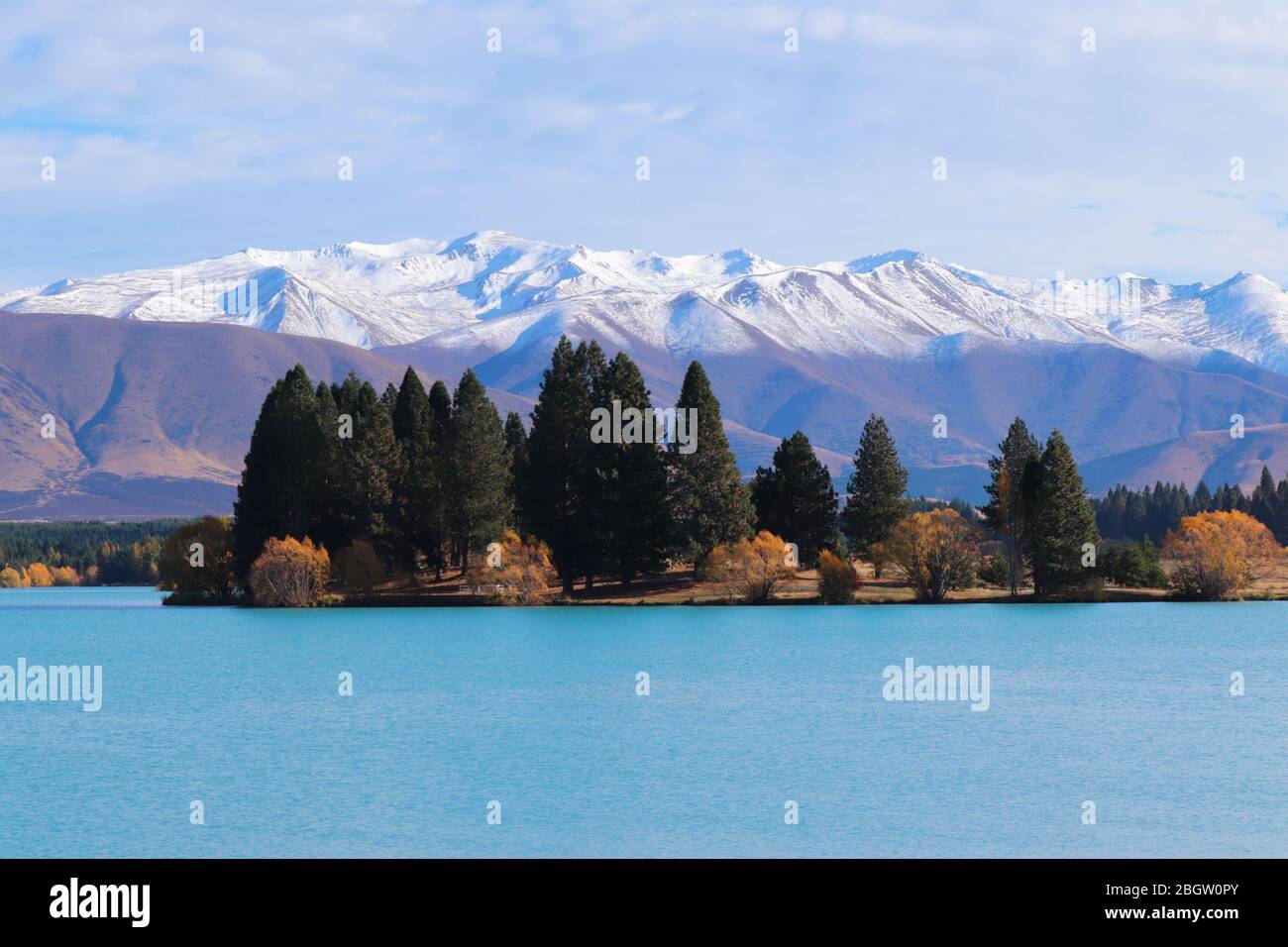 Schöne Natur in der Nähe von Ruataniwha See, Twizel, Neuseeland Stockfoto