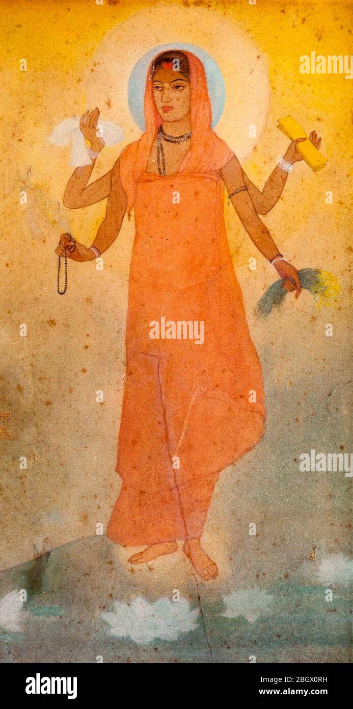 Bharat Mata, ein Gemälde von Abanindranath Tagore, 1905 Stockfoto