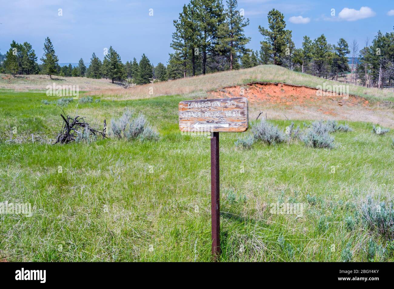 Devils Tower NM, Wyoming, 31. Mai 2019: Der Joyner Ridge Trail Stockfoto