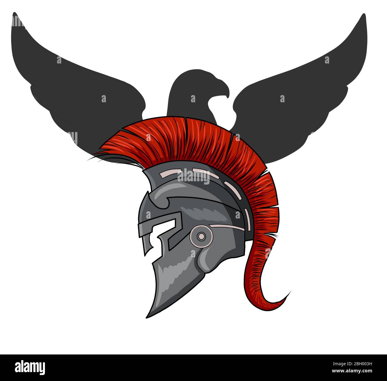 Ein römischer Imperium Zenturion Helm mit Adler Umriss ., Illustrationen Stockfoto