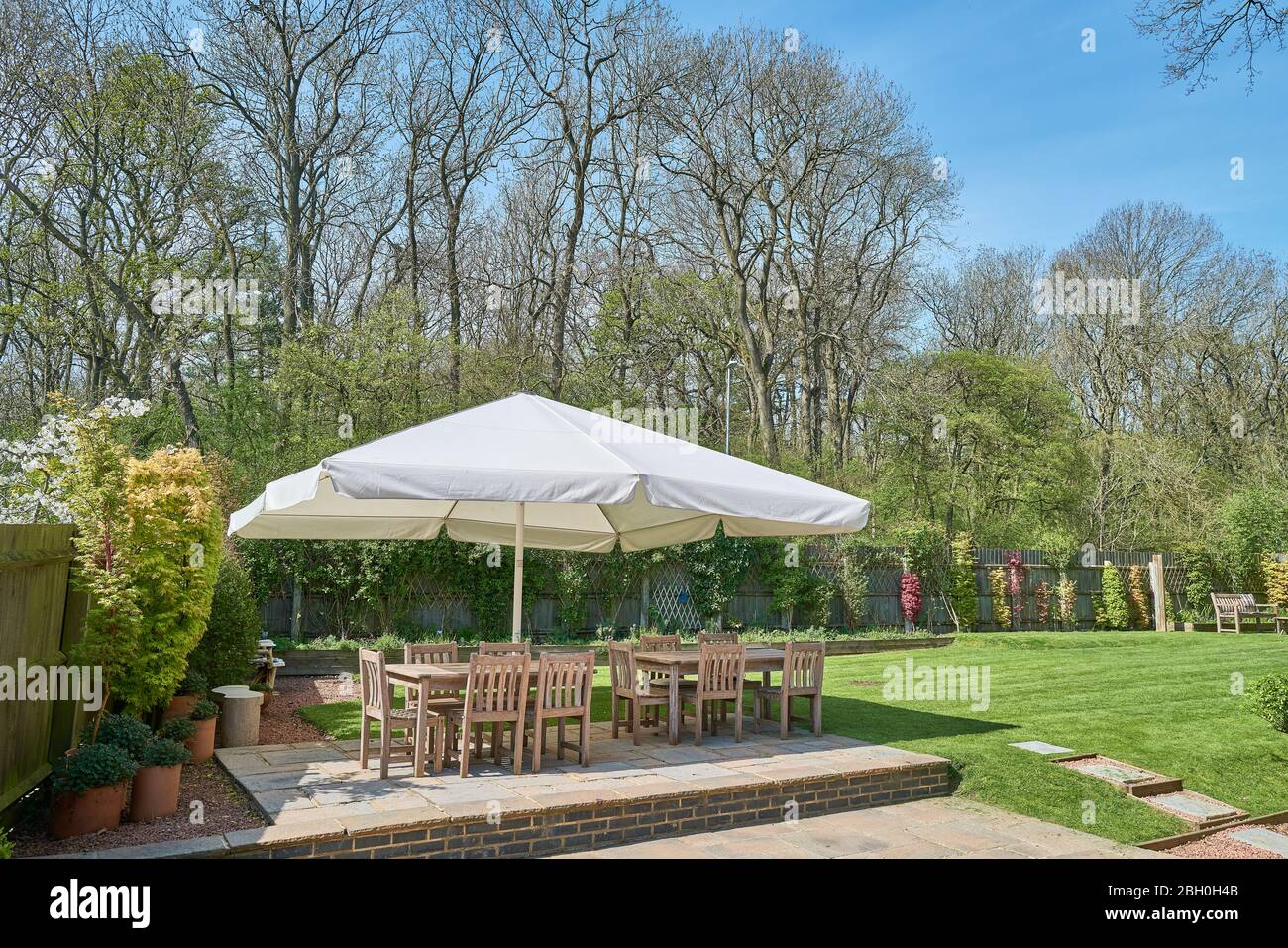 Alle noch in englischer Garten an einem frühen Frühlingstag sonnig, während der Coronavirus Sperrung. Stockfoto