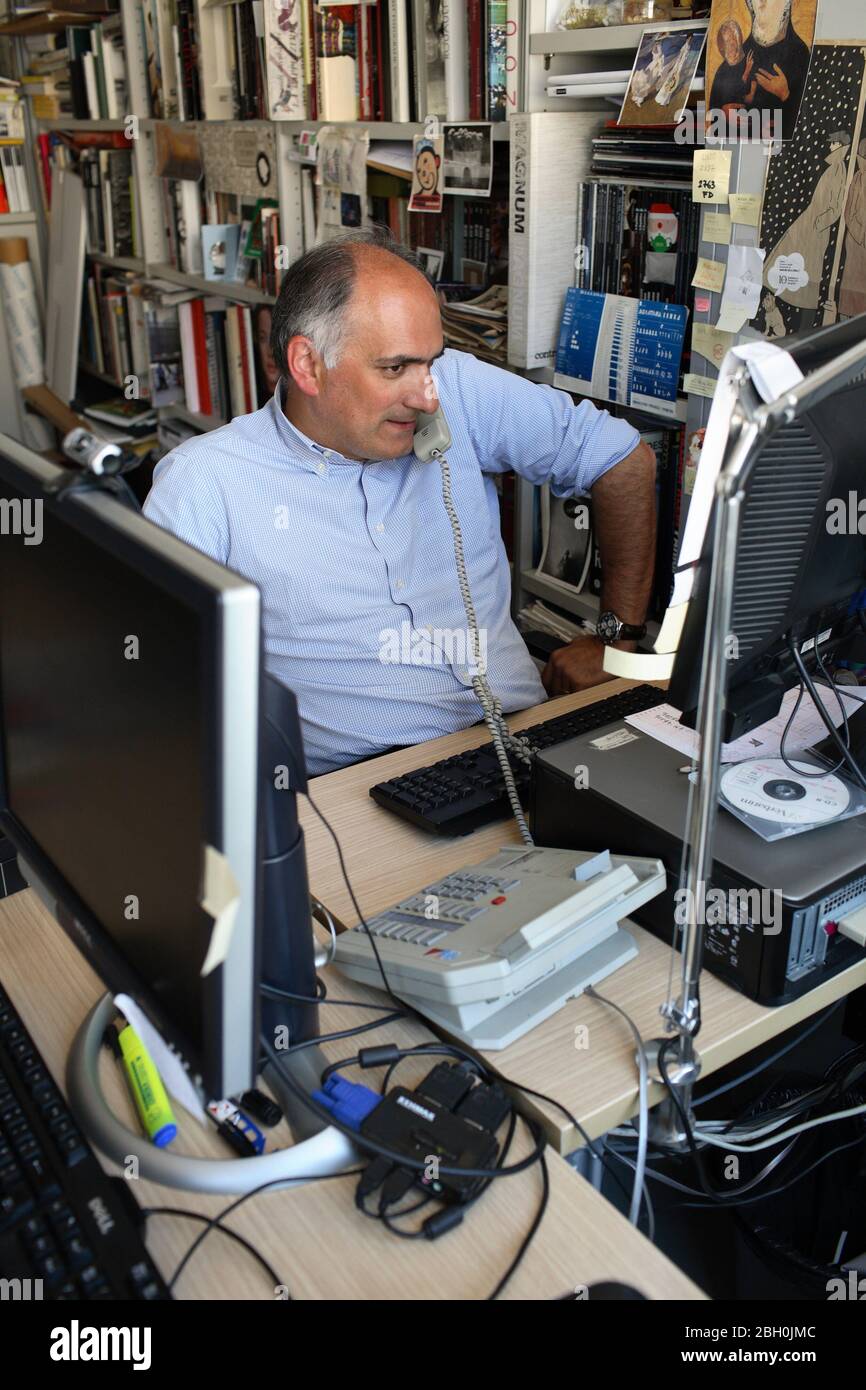 Porträt von Angelo Rinaldi (Art Director) 23/07/2013 ©Basso CANNARSA/Opale Stockfoto