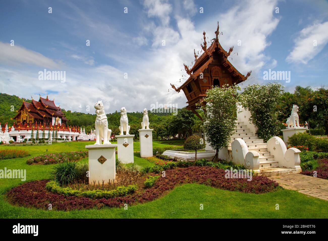 Royal Flora Park auch als Park Rajapruek, in Chiang Mai, Thailand bekannt Stockfoto