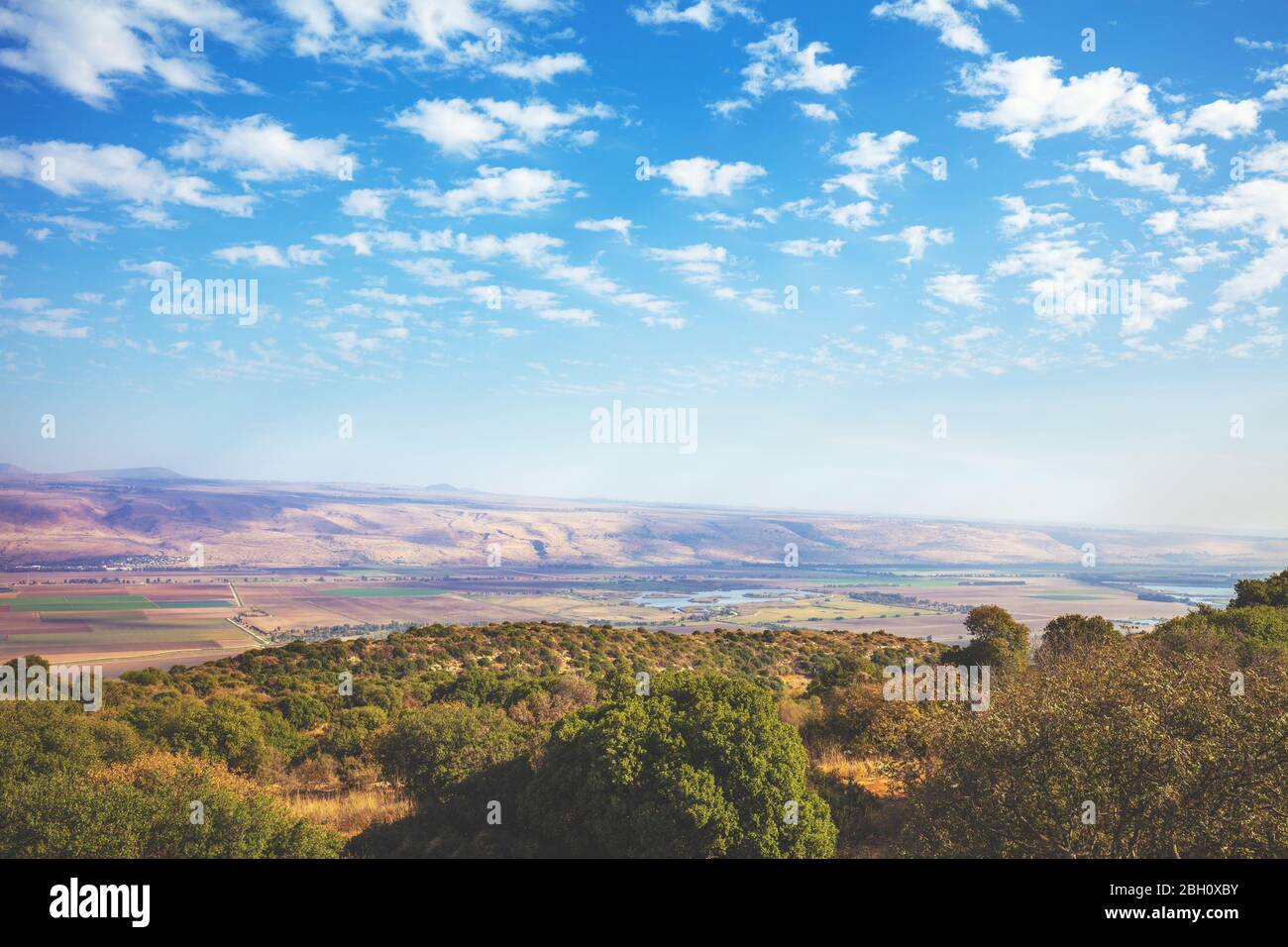 Atemberaubende Aussicht vom Mount Menara, Nordisraelien Stockfoto