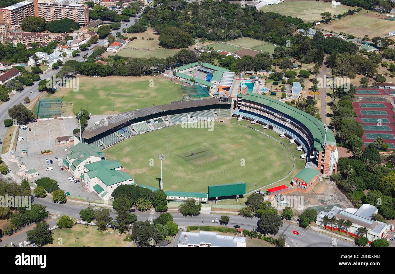 Luftaufnahme des St Georges Park Cricket Ground Stockfoto
