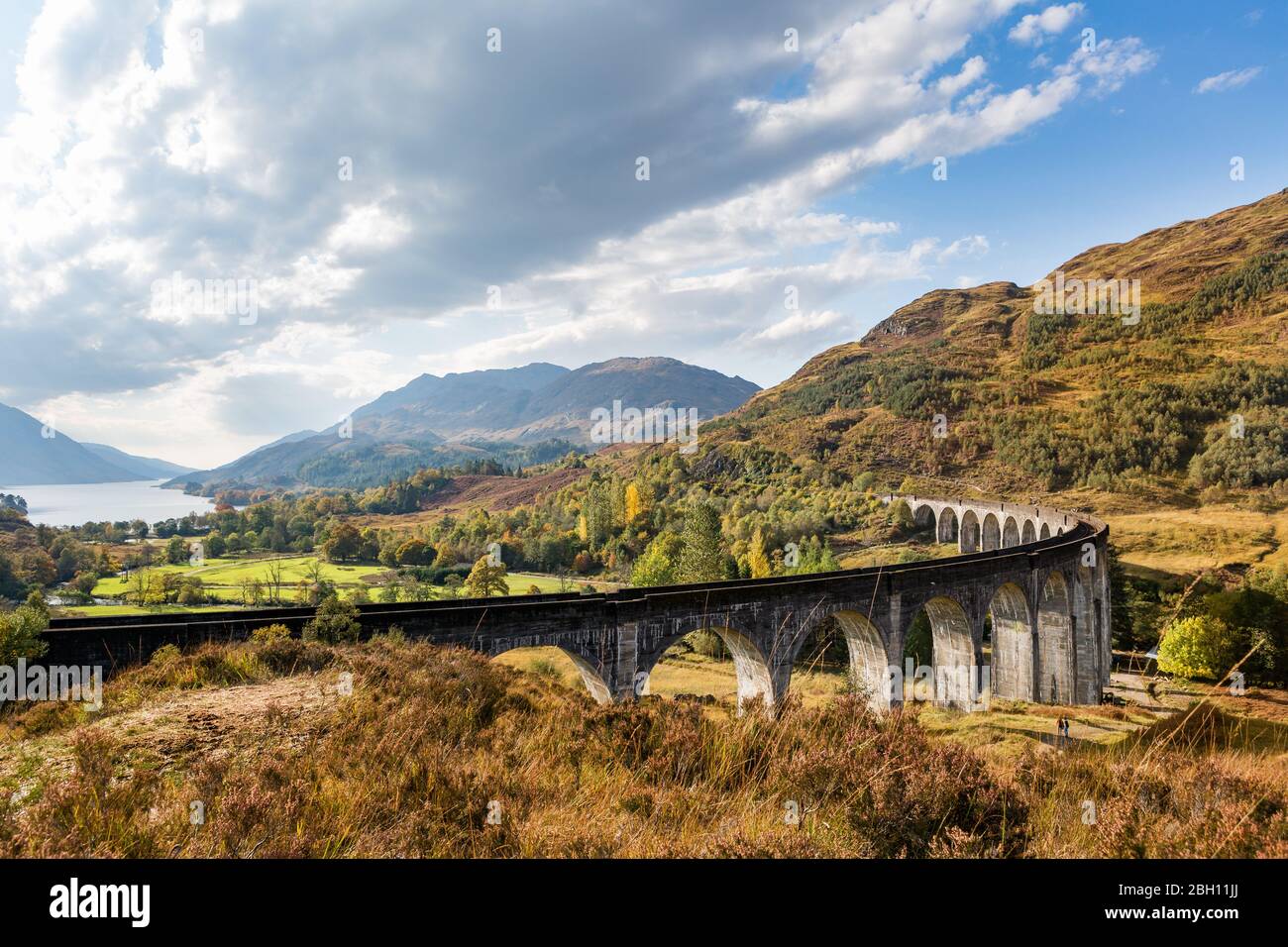 Glenfinnan-Viadukt in den Highlands von Schottland Stockfoto