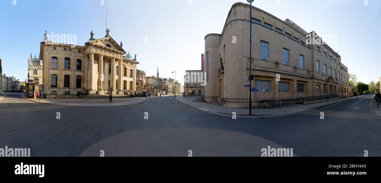 Oxford City Centre während der Corana Virus Sperre Stockfoto