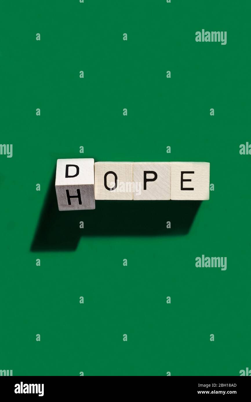 Dope oder Hoffnung, Symbolbild Stockfoto