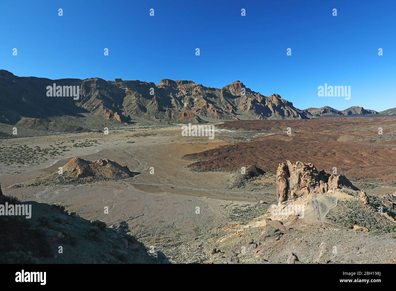 Ucana Ebene an der Caldera las Canadas, Kanarische Inseln, Teneriffa, Teide Nationalpark Stockfoto