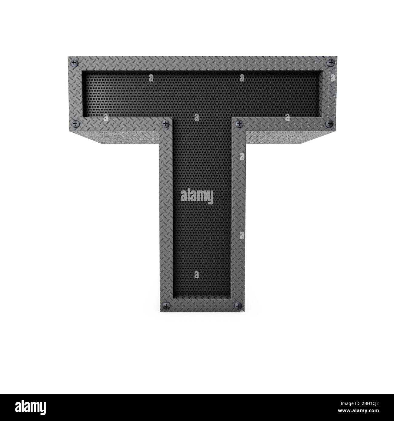 Typ T Industriemetall. 3D-Rendering Stockfoto