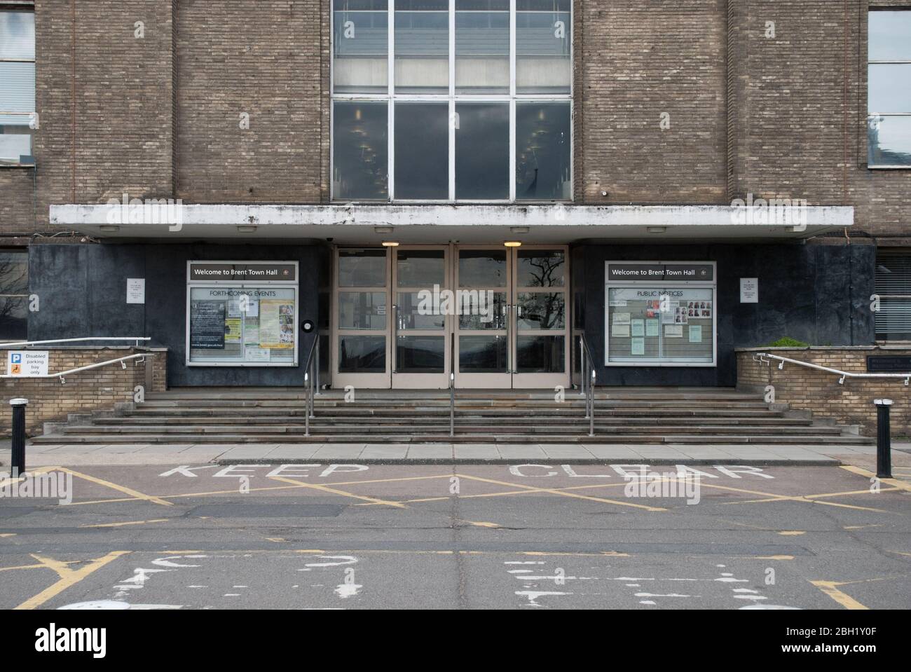 1930er modernistische Architektur Brent Town Hall, Town Hall, Forty Lane, Wembley HA9 von Clifford Strange Stockfoto