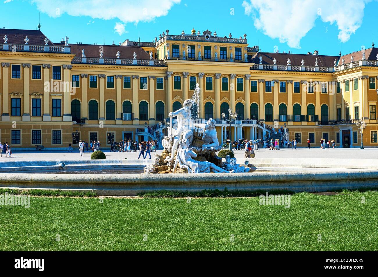 Besuch von Schloss Schönbrunn in Wien Stockfoto