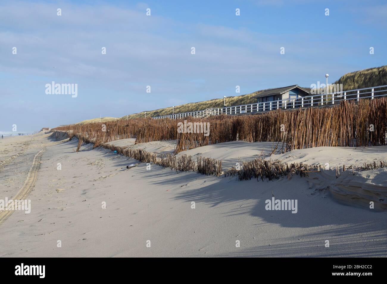 Küstenschutz am Strand, Sylt, Nordfriesische Insel, Nordfriesland, Schleswig-Holstein, Deutschland, Europa Stockfoto