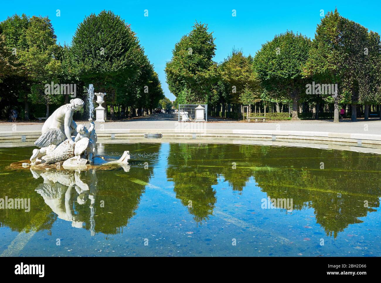 Besuch von Schloss Schönbrunn in Wien Stockfoto
