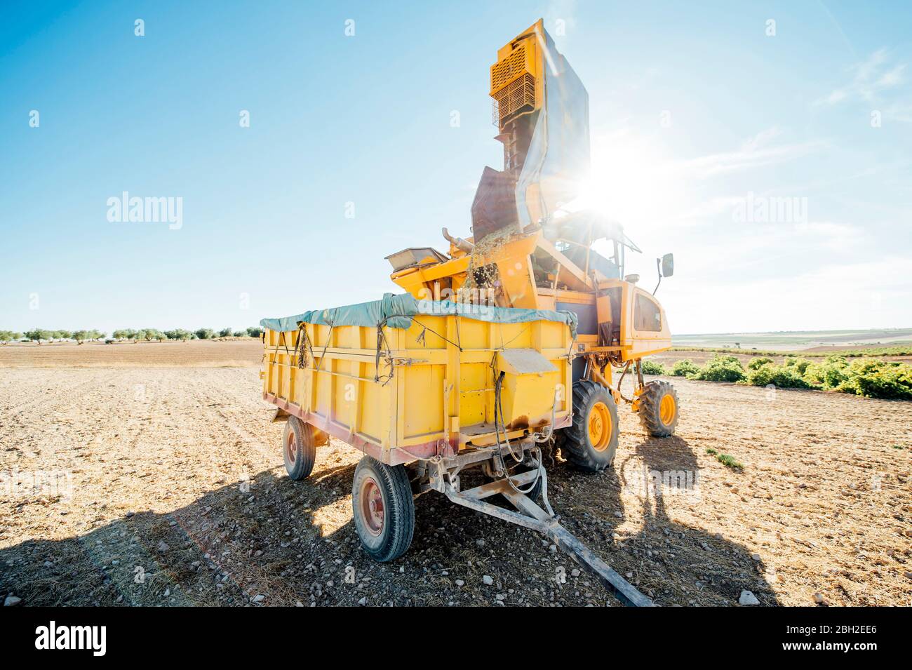 Weinlese-Maschine, Cuenca, Spanien Stockfoto Weinlese-Maschine, Cuenca, Spanien Stockfoto