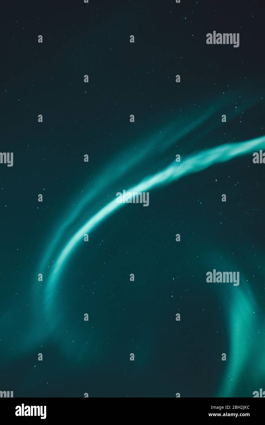 Nordlichter am Himmel, Norwegen Stockfoto