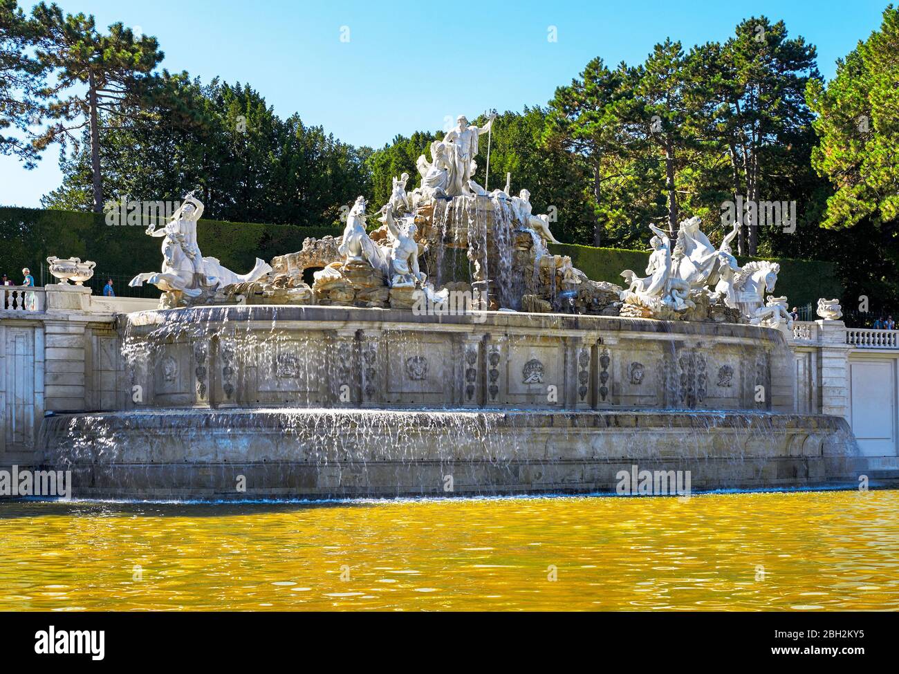 Besuch von Schloss Schönbrunn in Wien Stockfoto