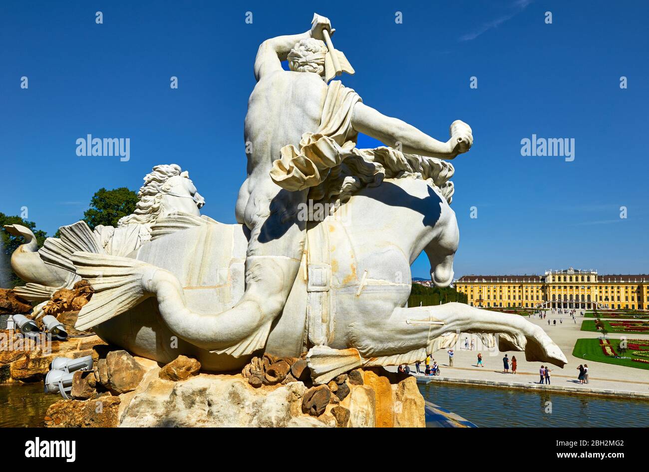 Besuch von Schloss Schönbrunn in Wien Stockfoto
