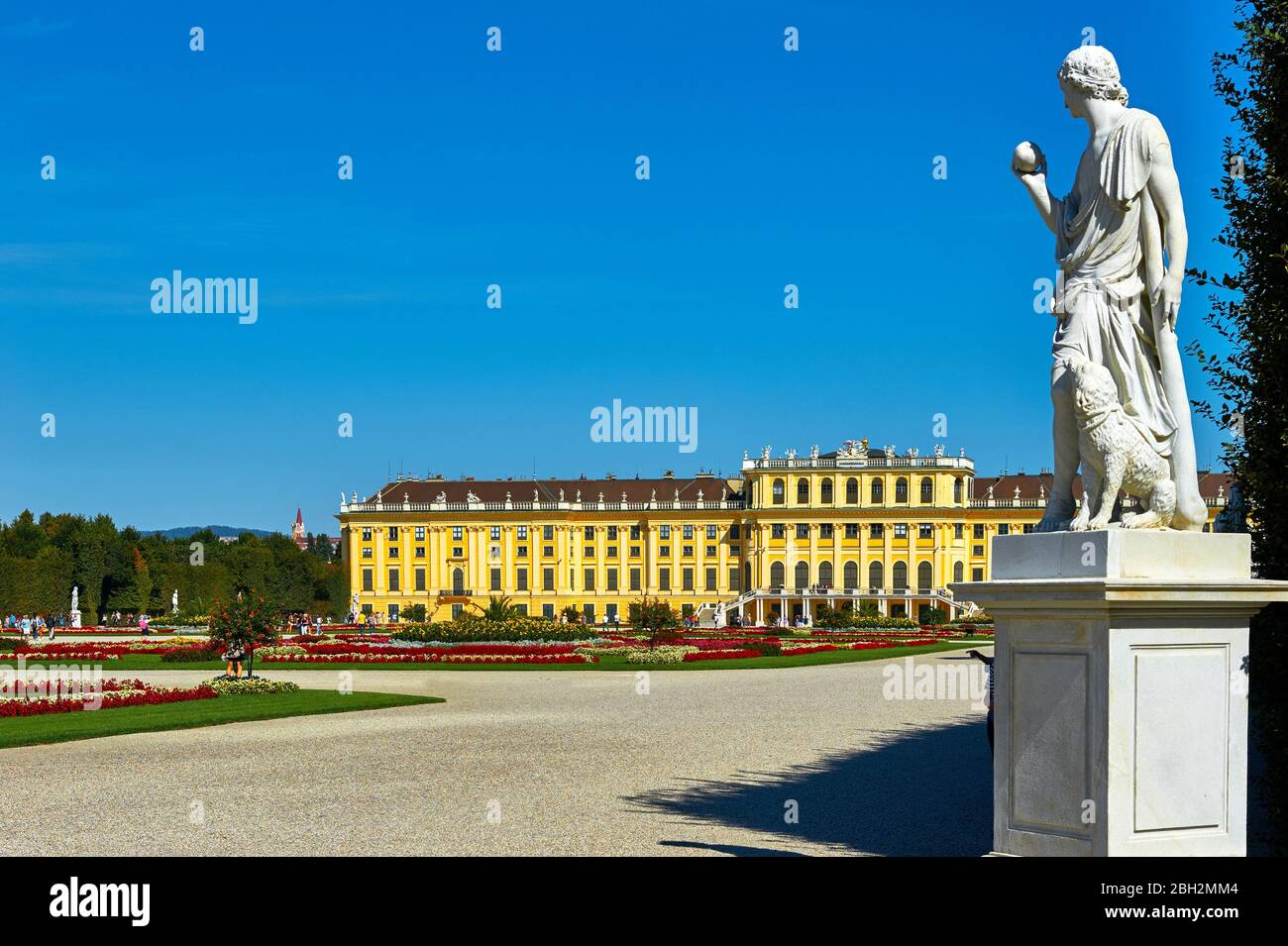 Besuch von Schloss Schönbrunn in Wien Stockfoto