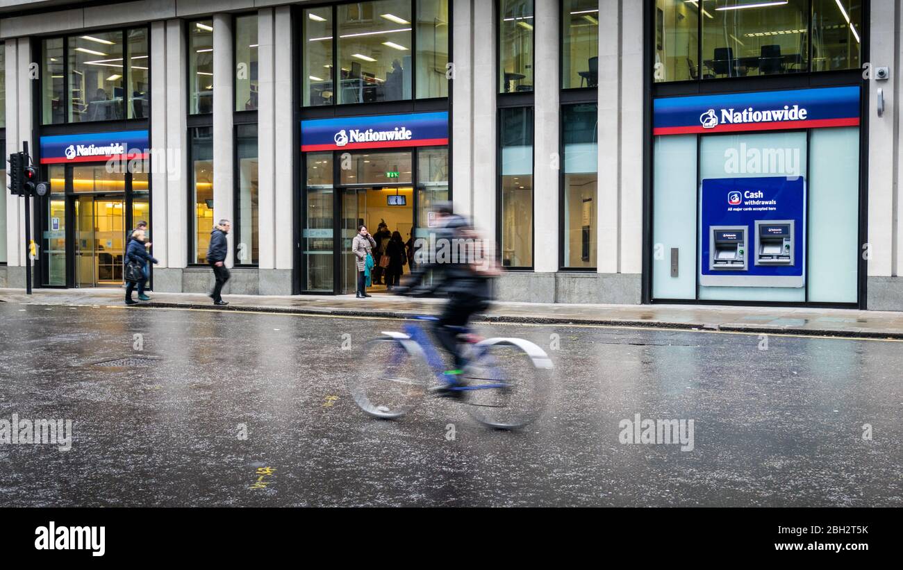 Nationwide Building Society Branch London - City of London Zweigstelle der Nationwide Building Society. Stockfoto Nationwide Building Society Branch London - City of London Zweigstelle der Nationwide Building Society. Stockfoto