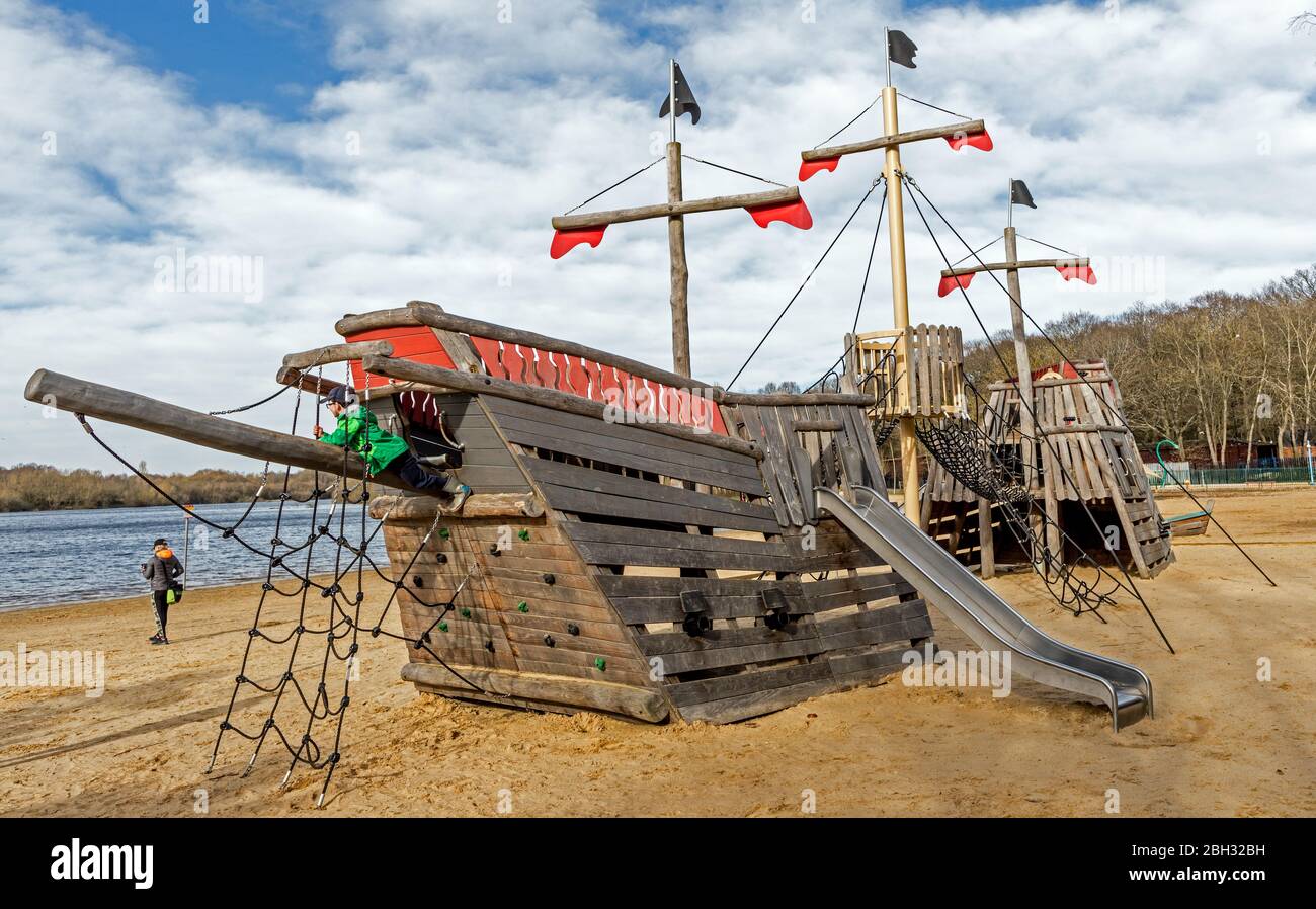 Das Piratenschiff am Ruislip Lido UK Stockfoto