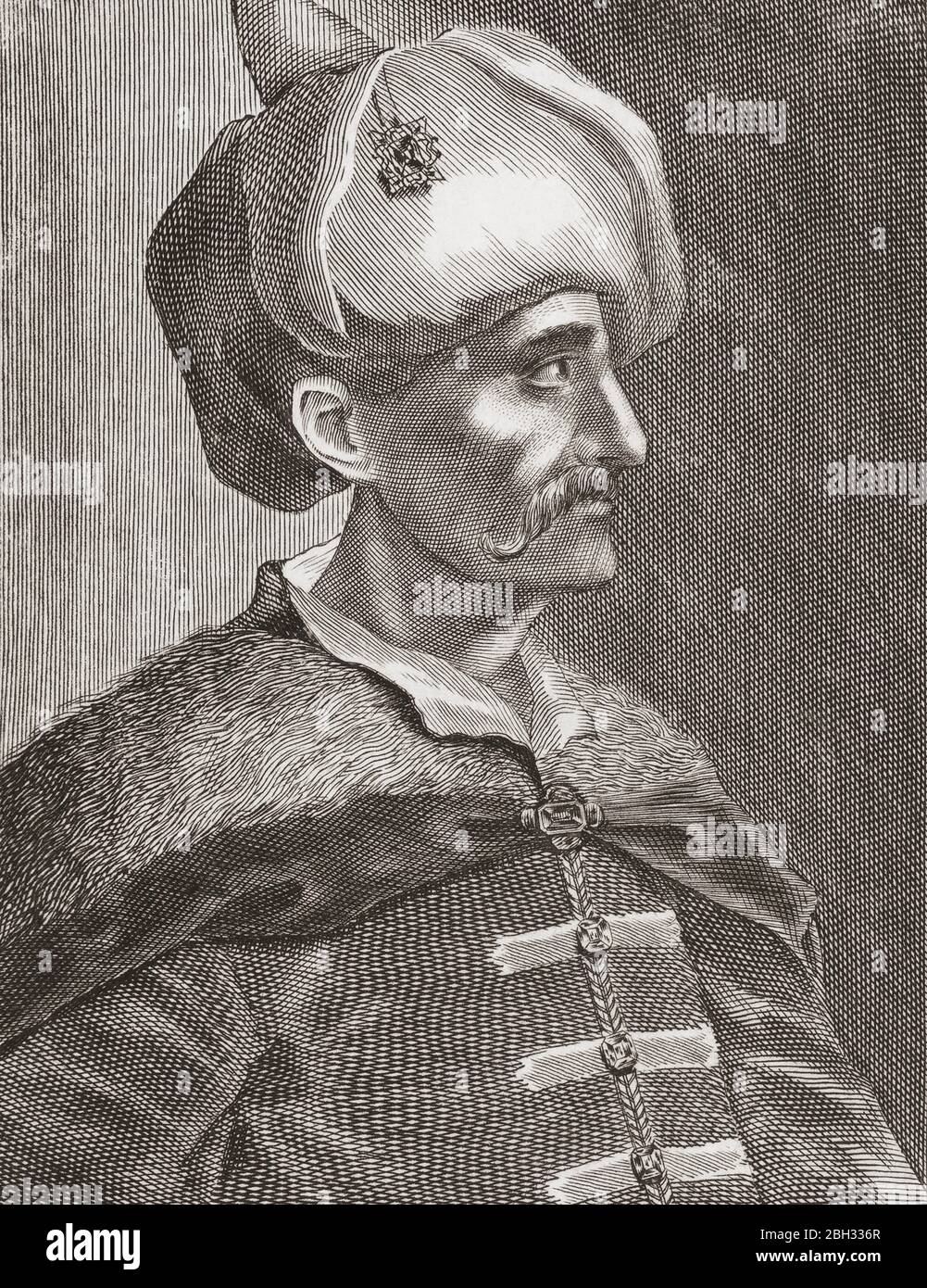Ahmed I., 1590 - 1617. Sultan des Osmanischen Reiches. Nach einem Stich eines unbekannten Künstlers aus dem 18. Jahrhundert. Stockfoto
