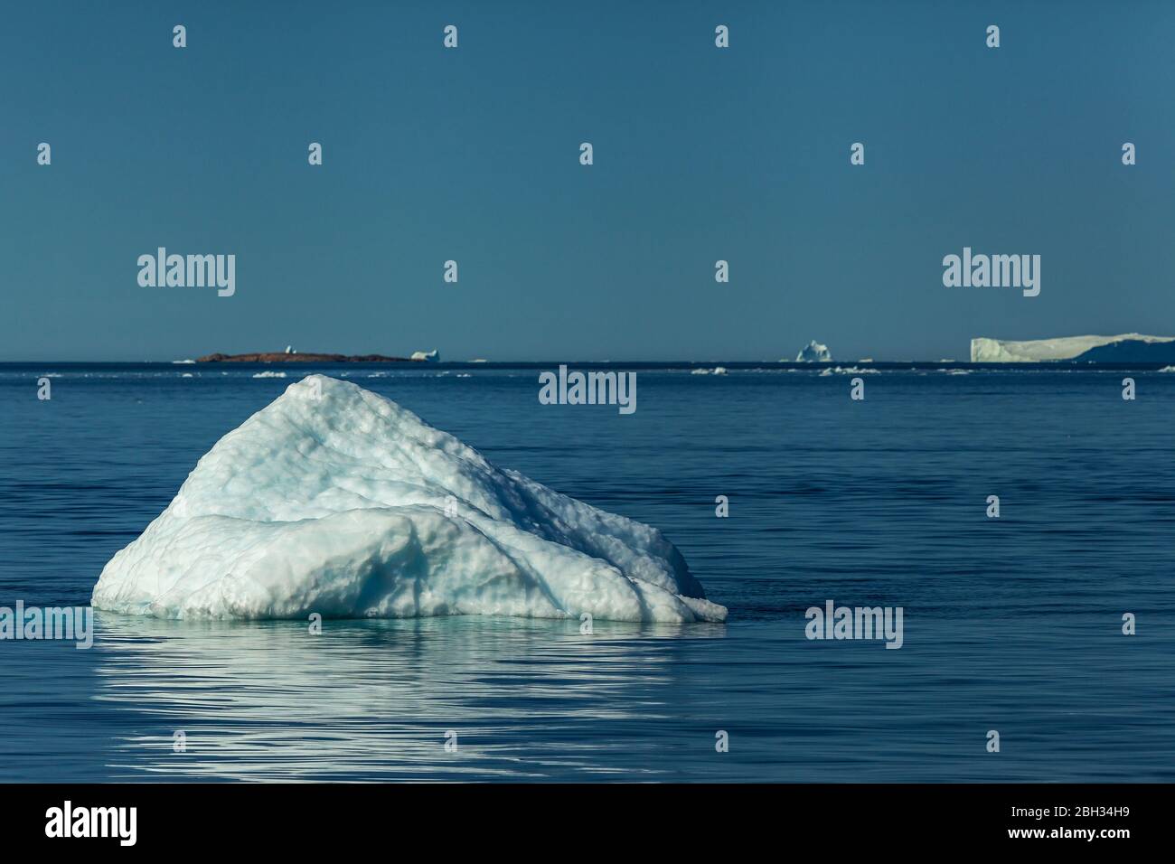 Schwimmende Eisberge in Grönland (Sommer) Stockfoto
