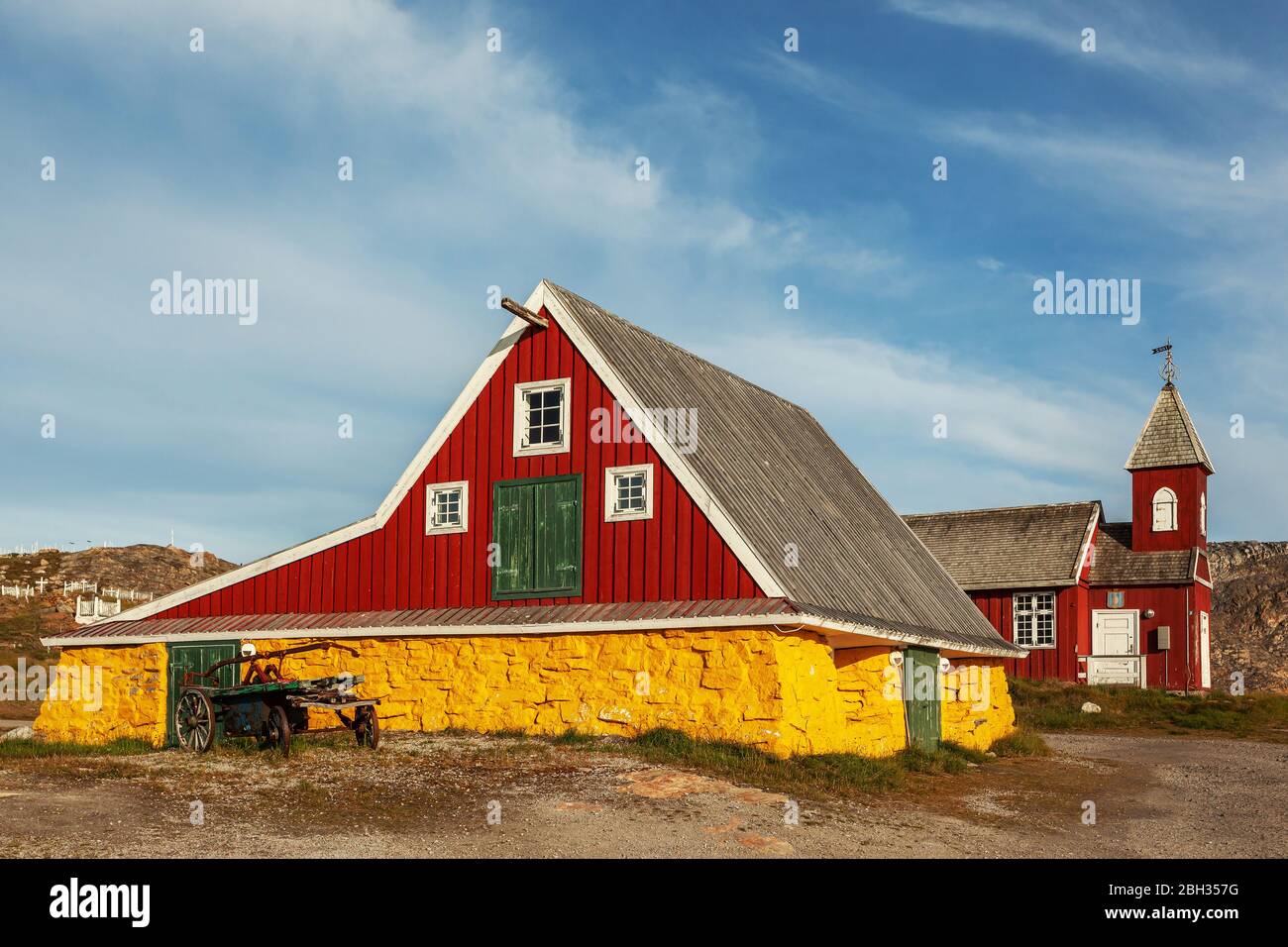 Holzkirche in Upernavik (Grönland) Stockfoto