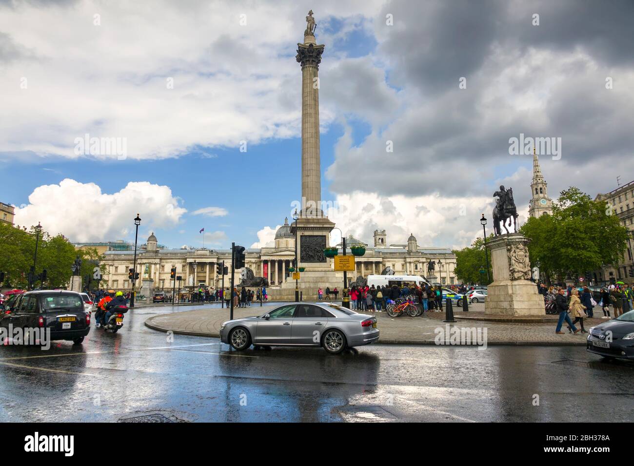Trafalgar Square London England Vereinigtes Königreich Hauptstadt Themse UK Europa EU Stockfoto