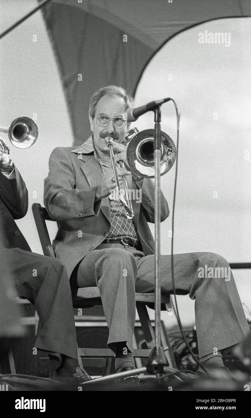 Don Lusher, Capital Jazz Festival, Knebworth, Herts, 07.79. Stockfoto