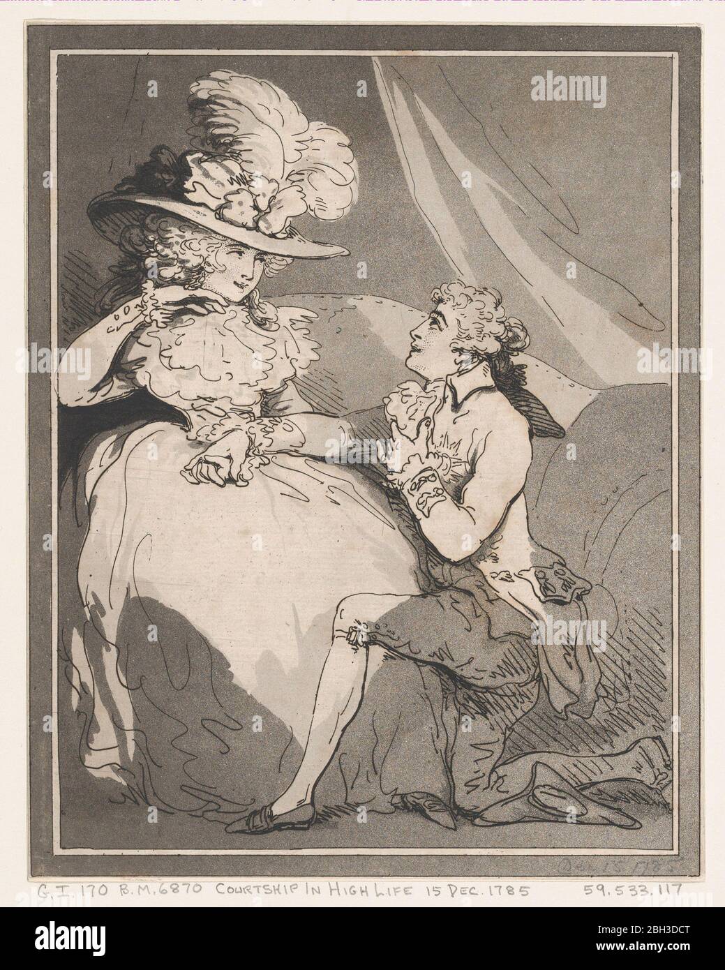 Balz in High Life, 15. Dezember 1785. Stockfoto
