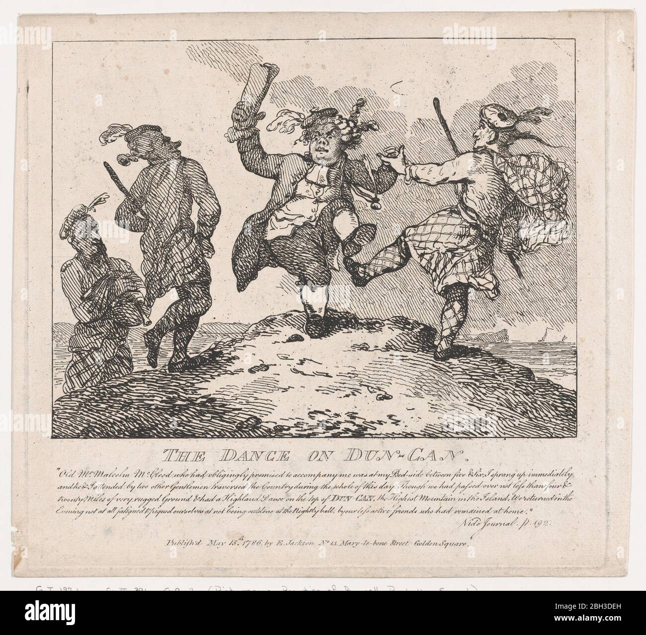 Der Tanz auf Dun-Can (malerische Schönheiten von Boswell, Teil der zweite), 15. Mai 1786. Stockfoto