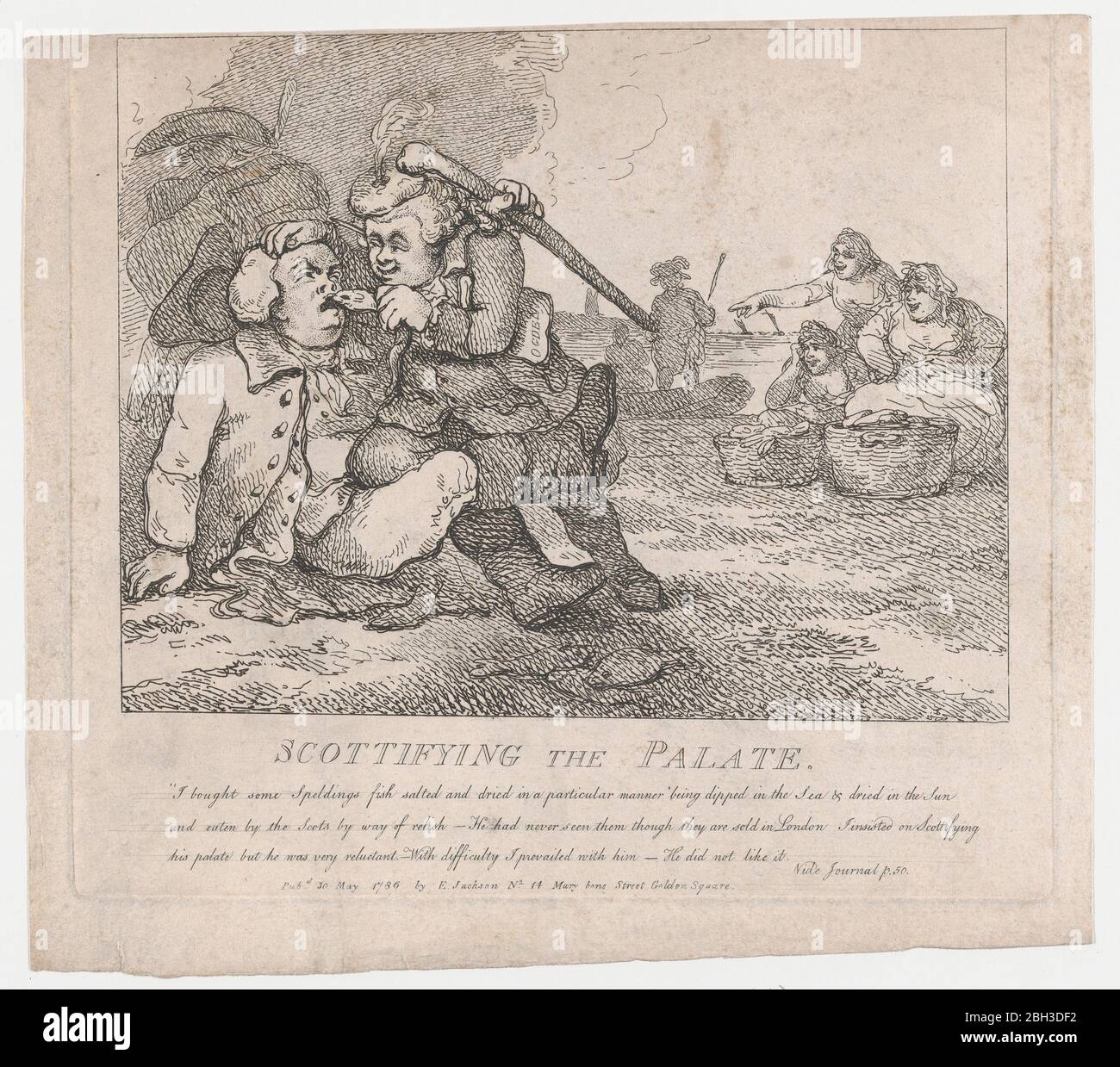 Scottifying the Gaume (malerische Schönheiten von Boswell, Teil der erste), 30. Mai 1786. Stockfoto