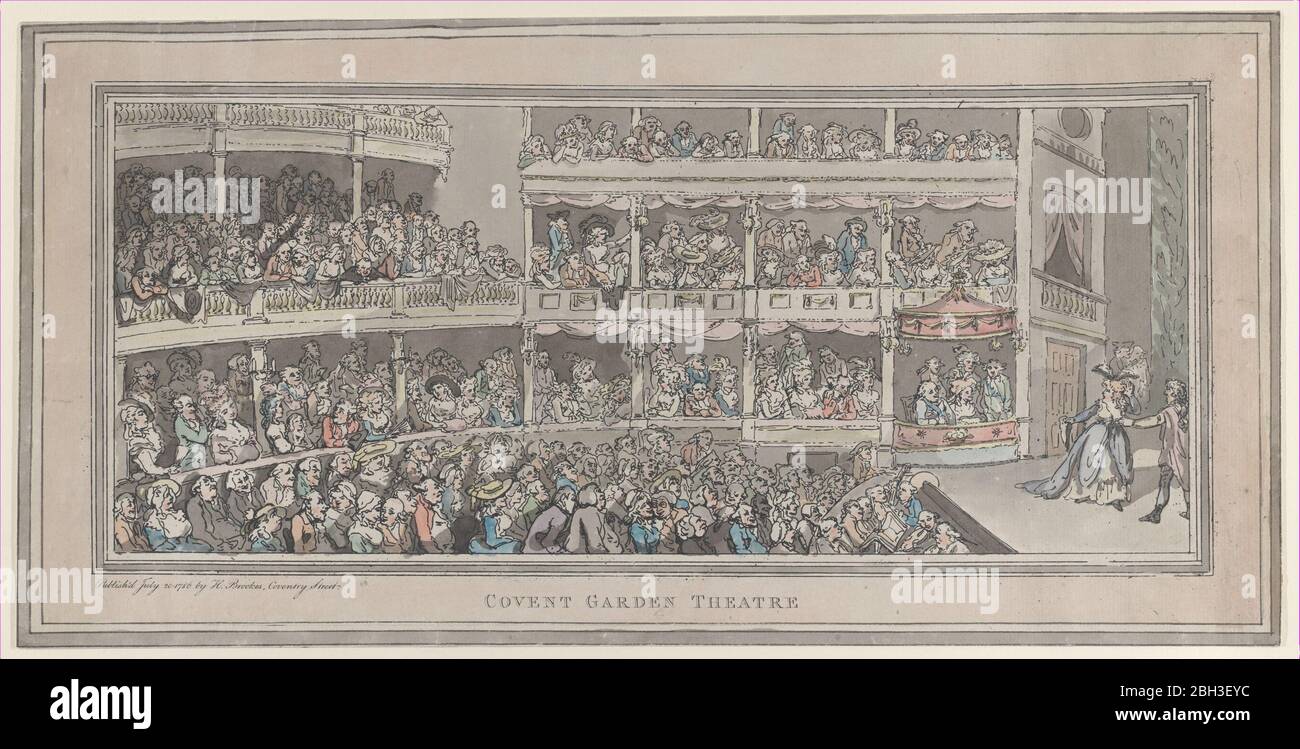 Covent Garden Theatre, 20. Juli 1786. Stockfoto