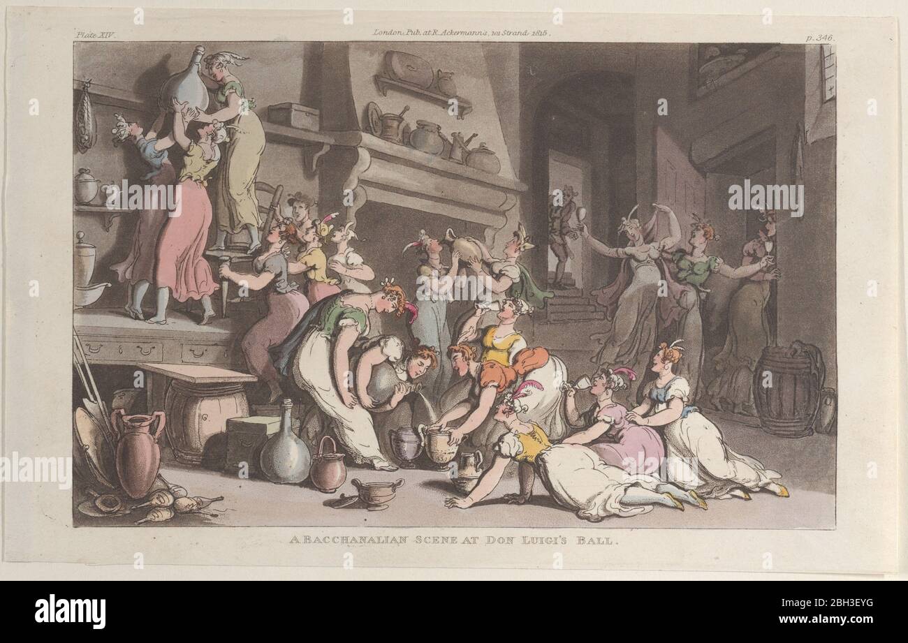 Eine bacchanalische Szene bei Don Luigi's Ball, aus "Neapel und die Campagna Felice: In einer Serie von Briefen an einen Freund in England im Jahr 1802", 1. Juni 1815. Stockfoto