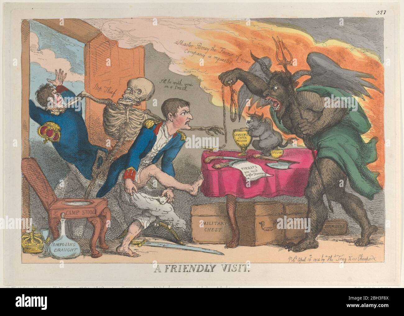 Ein freundlicher Besuch, 16. April 1814. Stockfoto