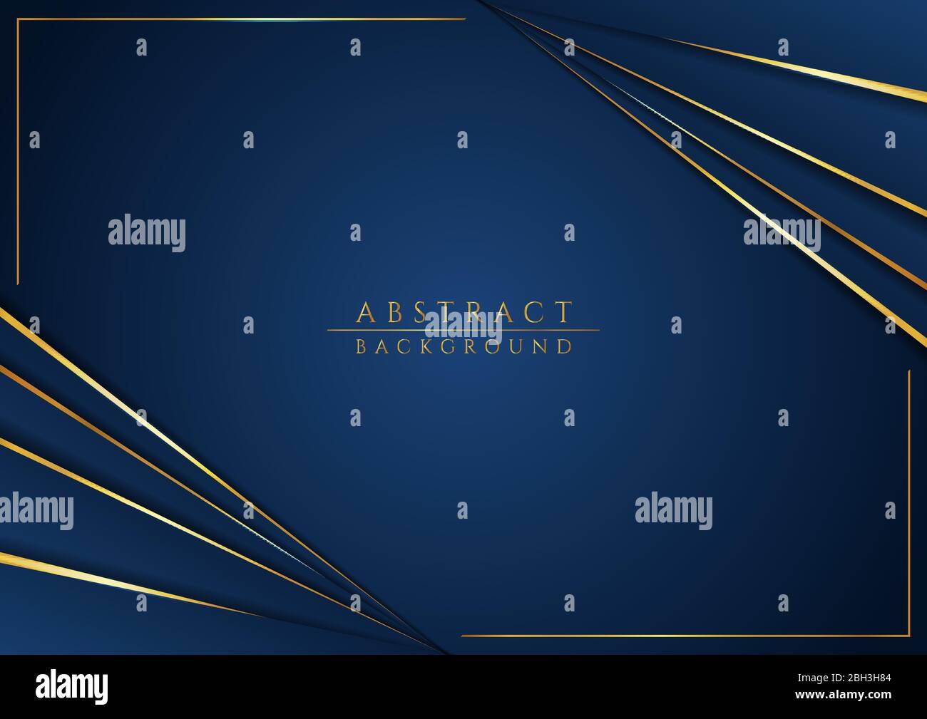 Moderne Luxus abstrakt blau Hintergrund goldene Form überlappen Stil mit Raum. vektor-Illustration. Stock Vektor