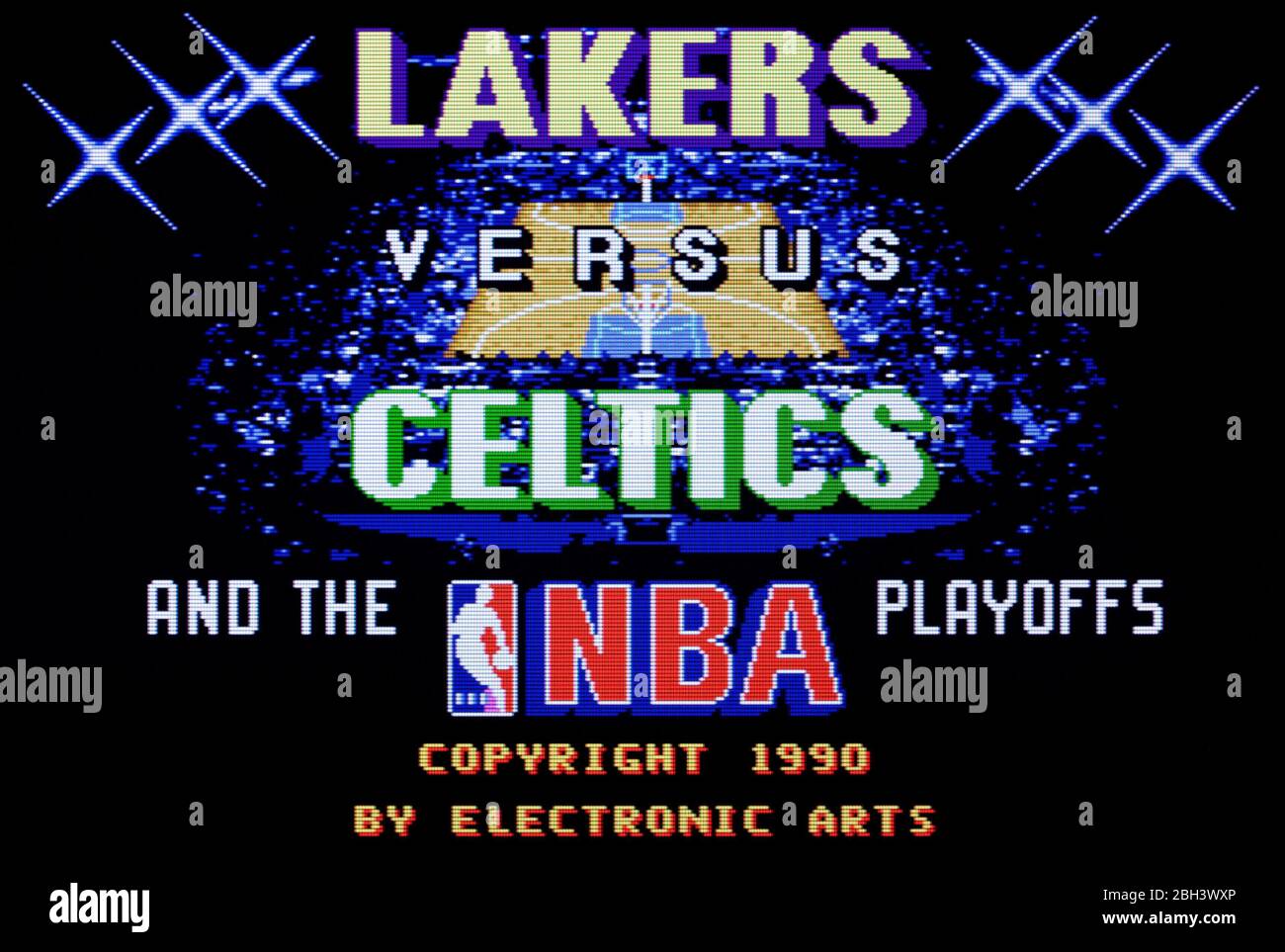 Lakers versus Celtics and the NBA Playoffs - Sega Genesis Mega Drive - nur zur redaktionellen Verwendung Stockfoto