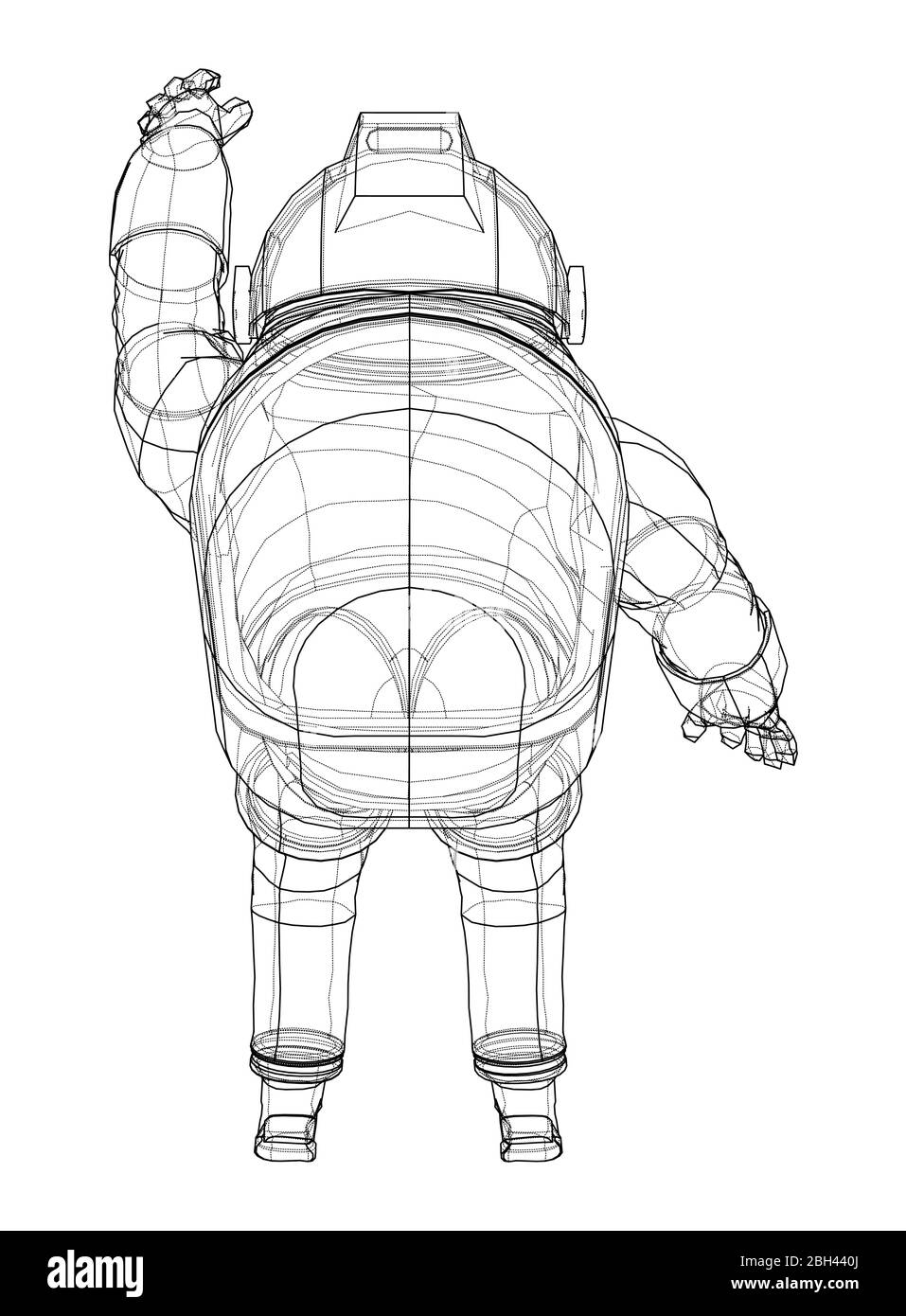 Astronaut Konzept. Vektor Rendering von 3d Stock Vektor