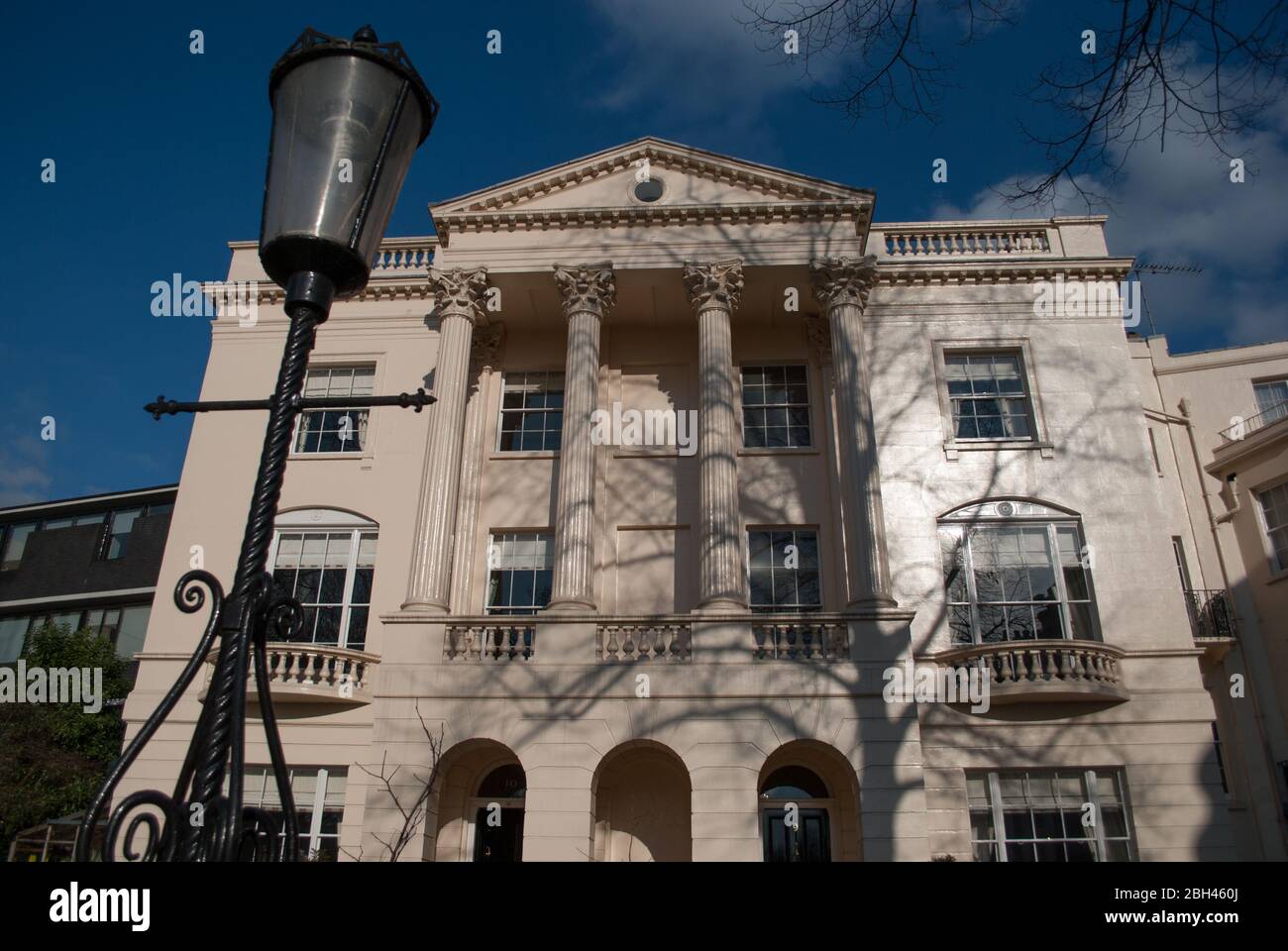 James Burton Neoklassische Regency Architektur Stuck Klassische traditionelle Park Square East, London NW1 von John Nash Stockfoto