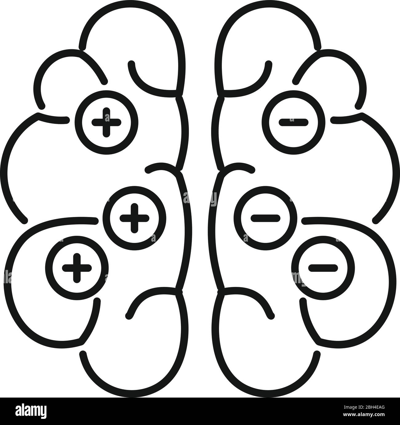 Symbol für die bipolare Störung der Therapie. Outline Therapie bipolare Störung Vektor-Symbol für Web-Design isoliert auf weißem Hintergrund Stock Vektor