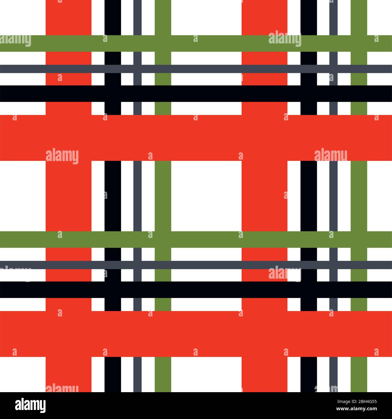 Abstraktes Vektor geometrisches nahtloses Muster mit vertikalen und horizontalen Streifen. Monochromer Hintergrund. Geschenkpapier. Print für Innenarchitektur und Stock Vektor